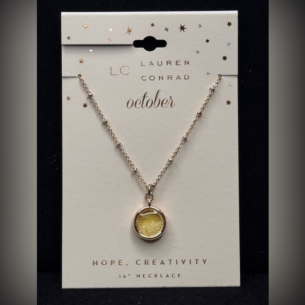 LC Lauren Conrad Rose Gold Tone Mini Pearl Pendant Necklace, 16"